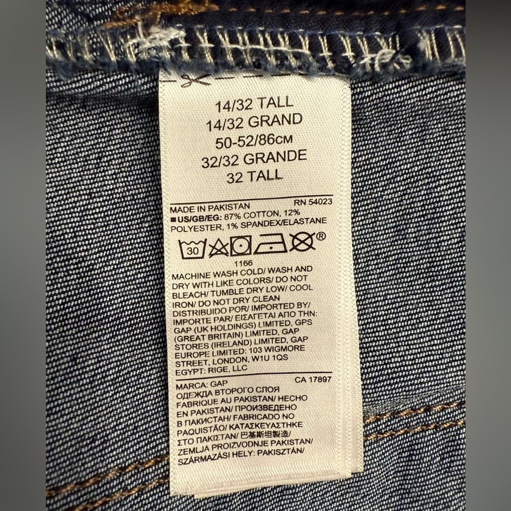 GAP Perfect Bootcut Jeans Size 14T/32 - Picture 10 of 10